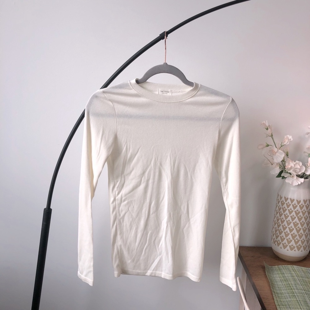 Cream color golgi long sleeve top
